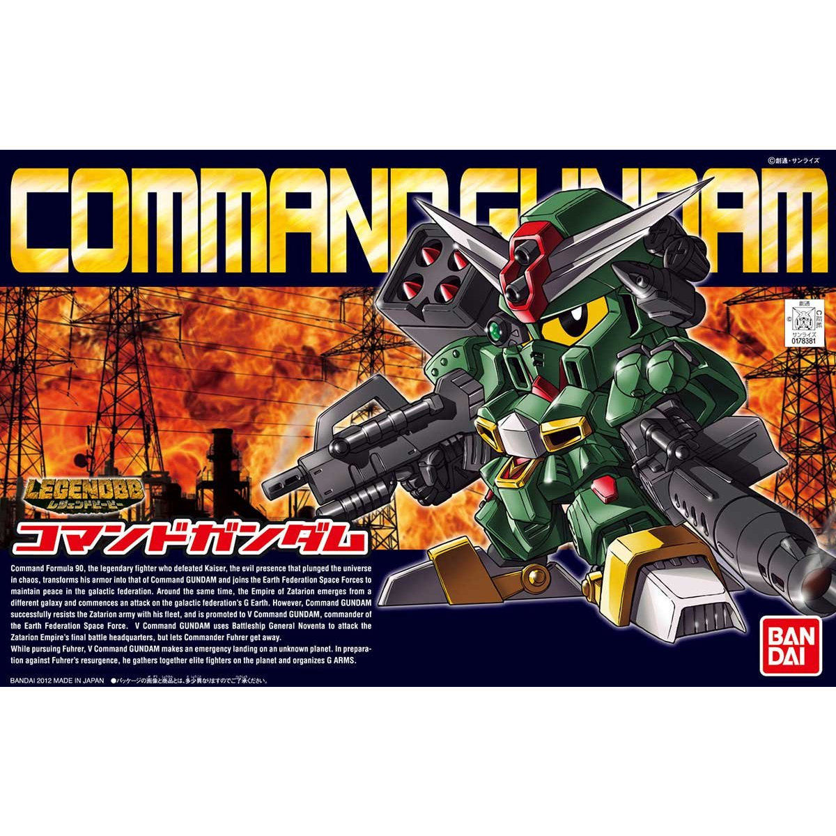 2162670 5057964 Bandai SD Gundam Legend BB Command Gundam Model Kit 4573102579645