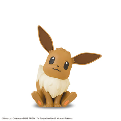 2541925 5061392 Bandai Pokemon Plamo Collection Quick!! Eevee Model Kit 4573102613929