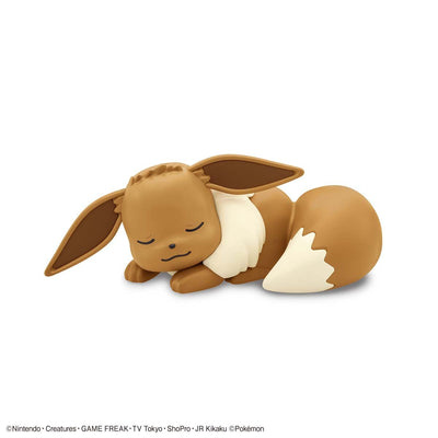 2570605 5061937 Bandai Pokemon Plamo Collection Quick!! 07 Eevee (Sleeping Pose) Model Kit 4573102619372