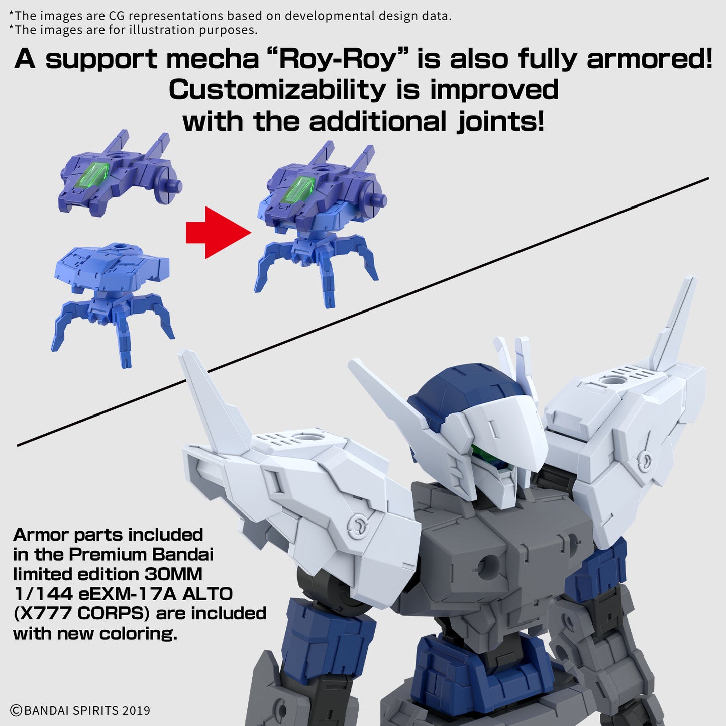 2761739 5068319 Bandai 30 Minutes Missions 30MM 1/144 #67 eEXM-17FA Full Armor Alto Model Kit 4573102683199