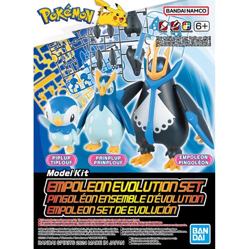 5066564 Bandai Pokemon Plamo Collection Empoleon Evolution Set Model Kit 4573102664082