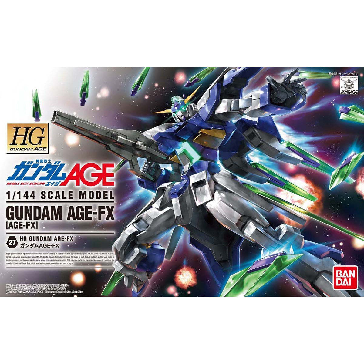 2165085 5057388 Bandai HG 1/144 AGE-FX Gundam AGE-FX Model Kit 4573102573889