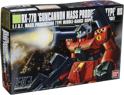 1124121 5059157 Bandai HGUC #044 1/144 RX-77D Guncannon Mass Production Type Model Kit 4573102591579