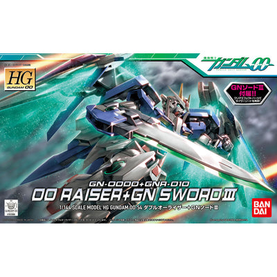 2087003 5057383 Bandai HG00 #54 1/144 GN-0000+GNR-010 OO Raiser + GN Sword III Model Kit 4573102573834