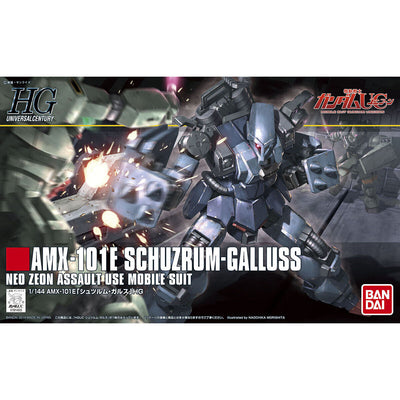 2255545 5064130 Bandai HGUC #183 1/144 AMX-101E Schuzrum-Galluss Model Kit 4573102641304