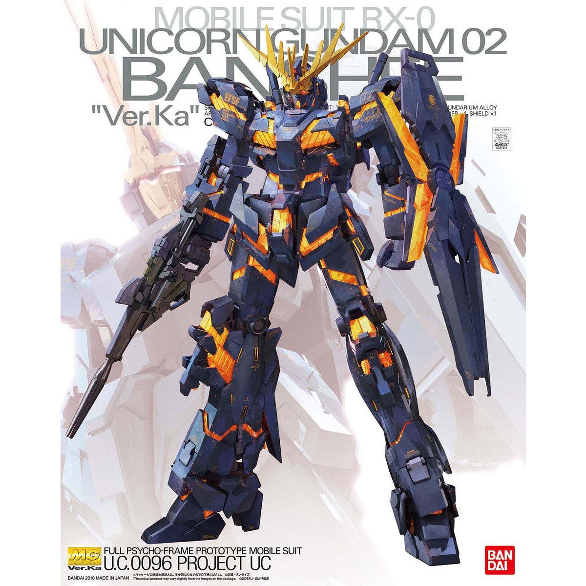 2430026 5061593 Bandai MG 1/100 RX-0 Unicorn Gundam 02 Banshee Ver.Ka Model Kit 4573102615930