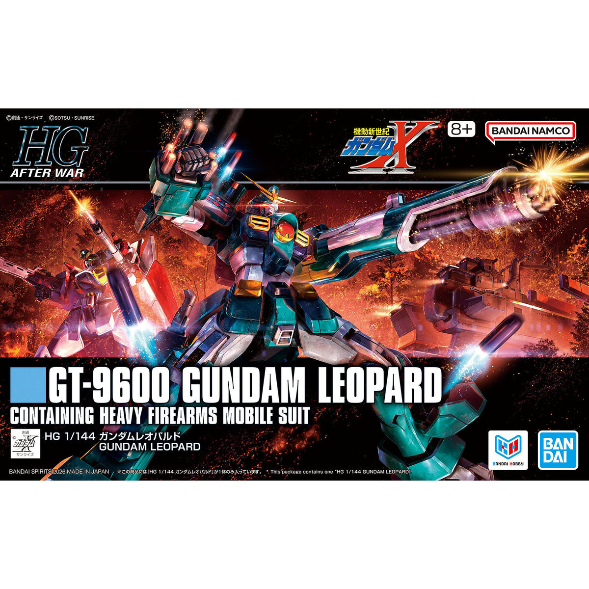 2805110 5072052 Bandai HGAW #270 1/144 GT-9600 Gundam Leopard Model Kit 4573102720528
