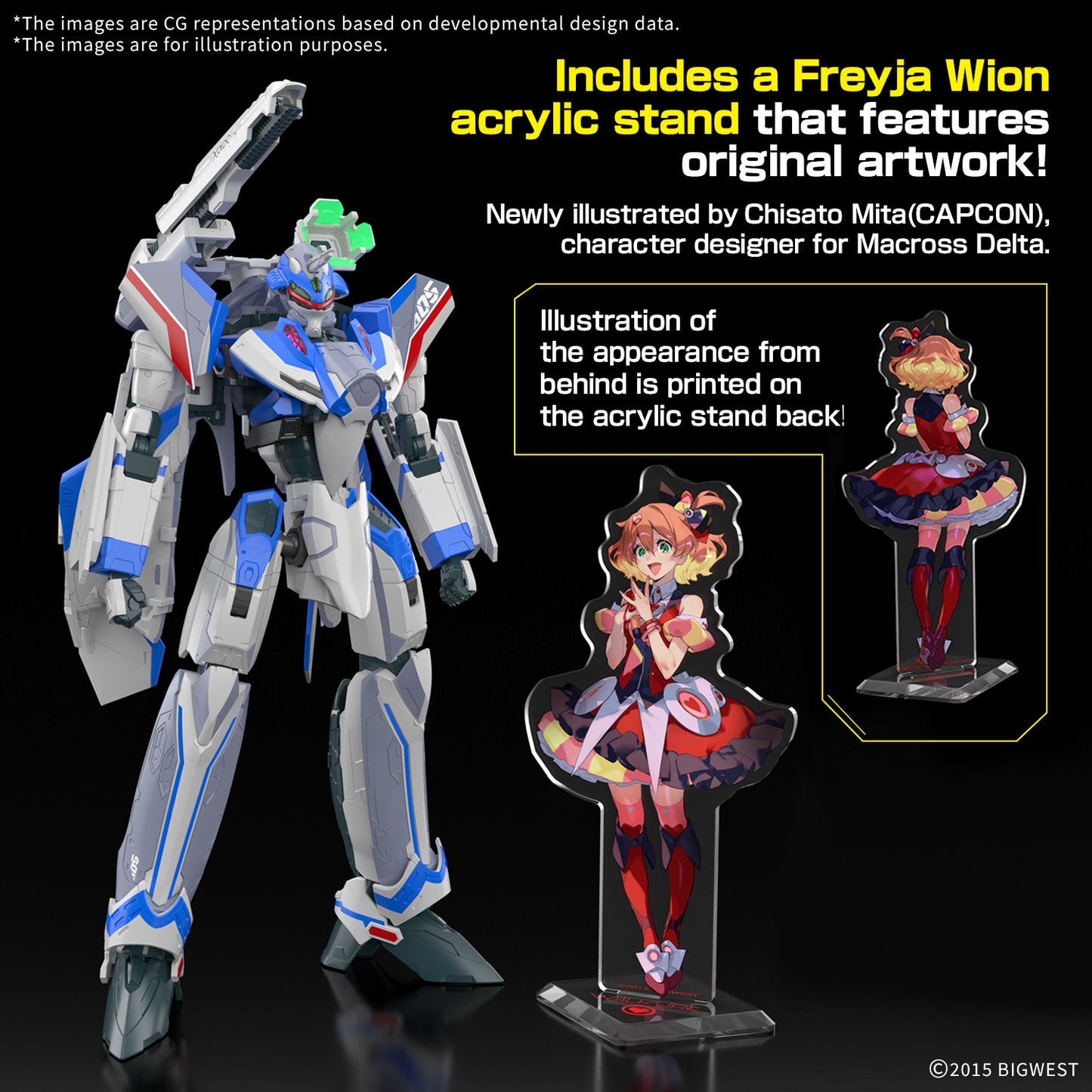 2812836 5069159 Bandai Macross Delta HG 1/100 VF-31J Siegfried (Hayate Immelmann Use) Deluxe Set Model Kit 4573102691590