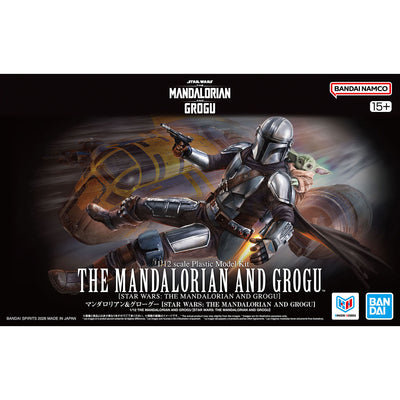 2815185 5072538 Bandai Star Wars 1/12 The Mandalorian and Grogu Model Kit 4573102725387