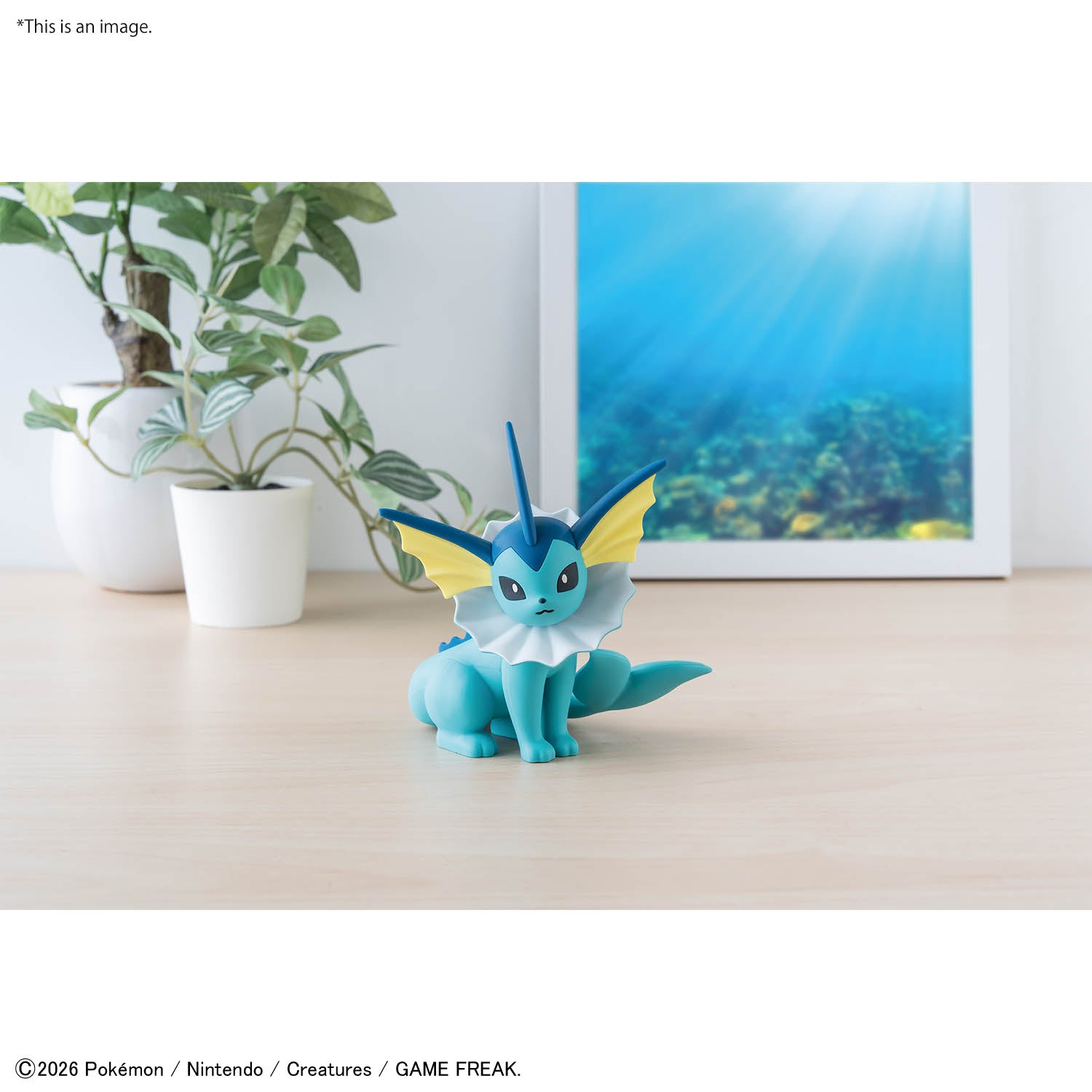 2857776 5073589 Bandai Pokemon Plamo Collection Quick!! 27 Vaporeon Model Kit 4573102735898
