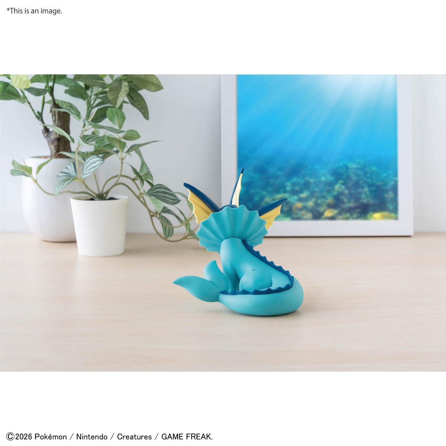 2857776 5073589 Bandai Pokemon Plamo Collection Quick!! 27 Vaporeon Model Kit 4573102735898