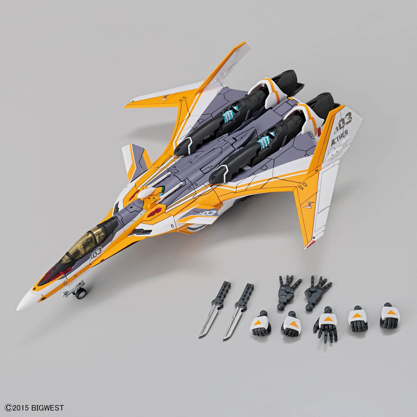 2859010 5072546 Bandai Macross Delta HG 1/100 VF-31E Siegfried (Chuck Mustang Use) Model Kit 4573102725462