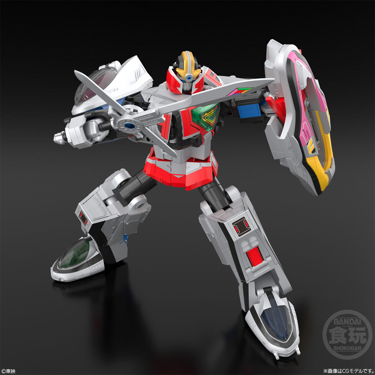 BANF922855 Bandai SMP [SHOKUGAN MODELING PROJECT] Mirai Sentai Timeranger 3D Formation Time Robo Model Kit 4570117922855