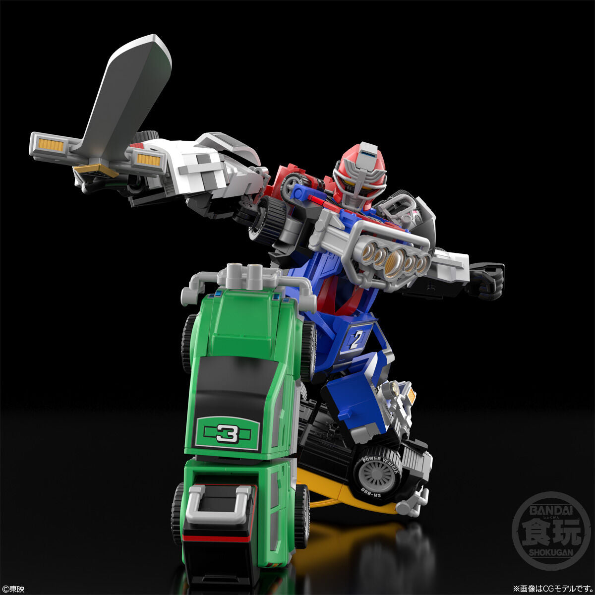 BANF927980 Bandai SMP [SHOKUGAN MODELING PROJECT] Gekisou Sentai Carranger RV Robot Model Kit 4570117927980
