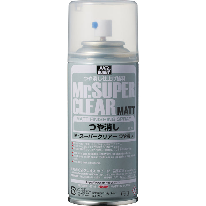 GNZ-B514 Mr. Hobby Mr. Super Clear Matt 170ml (Spray) 4973028434972