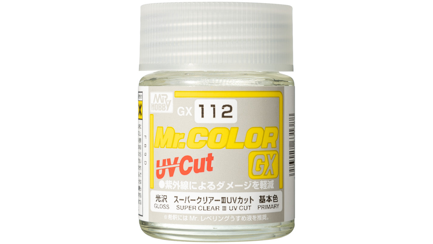 GNZ-GX112 Mr. Hobby GSI GX112 Mr. Color GX Super Clear III UV Cut Gloss 18ML 4973028631388
