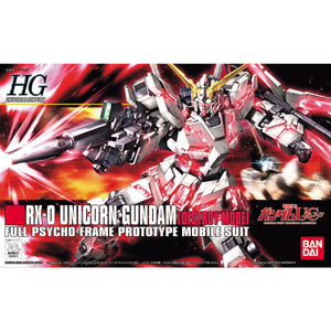 BAS2077705 Bandai HGUC 1/144 Unicorn Gundam (Destroy Mode) Model Kit