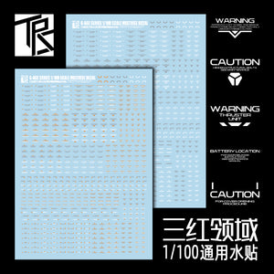 Transamsphere 1/100 AGE General Caution Water Slide Decal